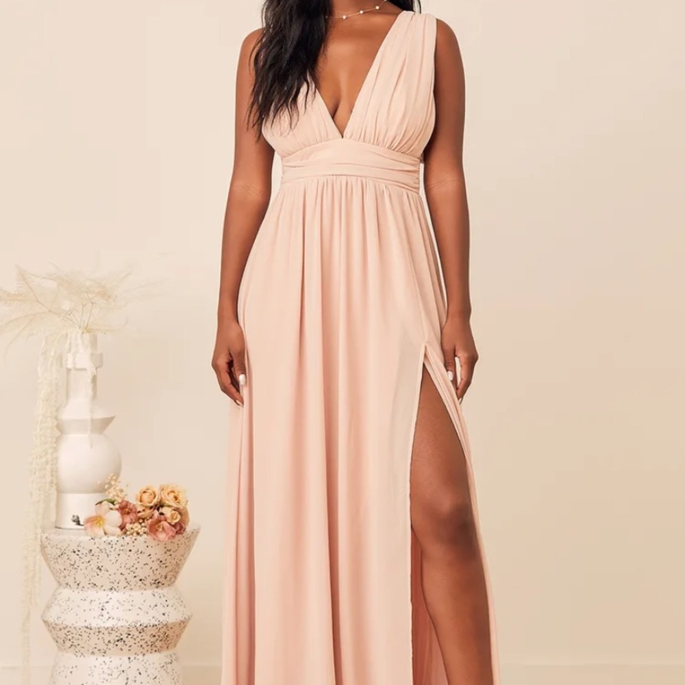 Lulus heavenly hues blush maxi